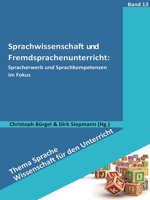 cover image of Sprachwissenschaft und Fremdsprachenunterricht